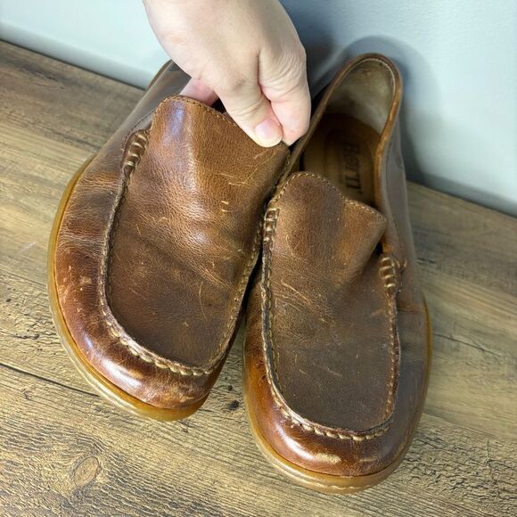 Born Brown Leather Classic Slip-On Loafers men\'s 9 Good Used Condition see pix f main image 9